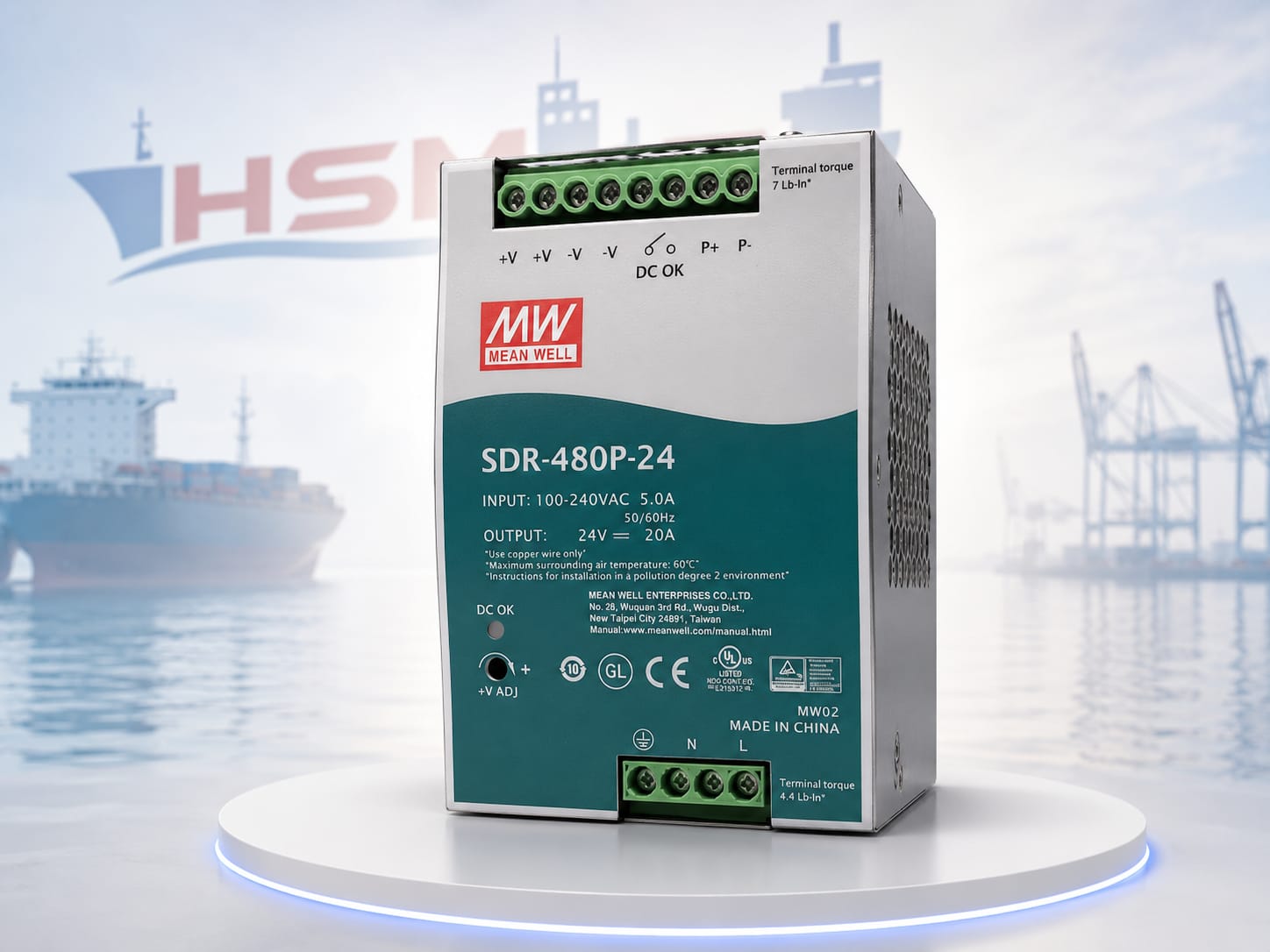 WhatsApp Image 2026-07-20 at 12.05.20 PM MEAN WELL SDR-480P-24 Industrial DIN Rail Power Supply - Image 1