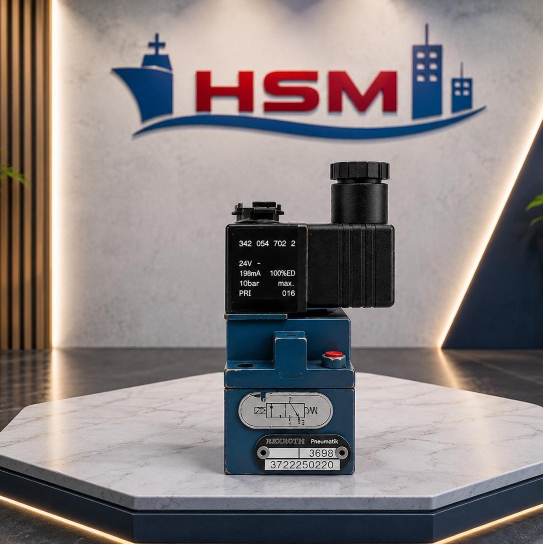 WhatsApp Image 2026-07-21 at 4.51.44 PM Rexroth Pneumatik 3722250220 Solenoid Directional Control Valve 24V DC 10 Bar - Image 1